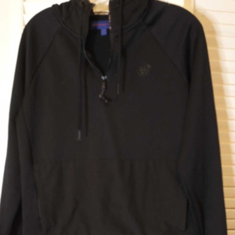 Aeropostale womans men's black A87/NY pullover hoodie SZ SM front zip po…